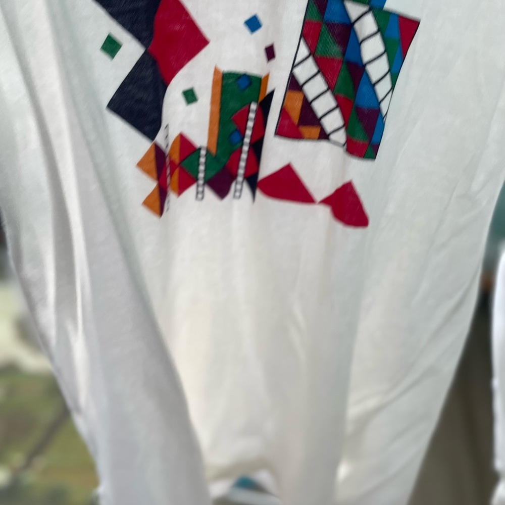 Geometric Patterned White Top - image 1